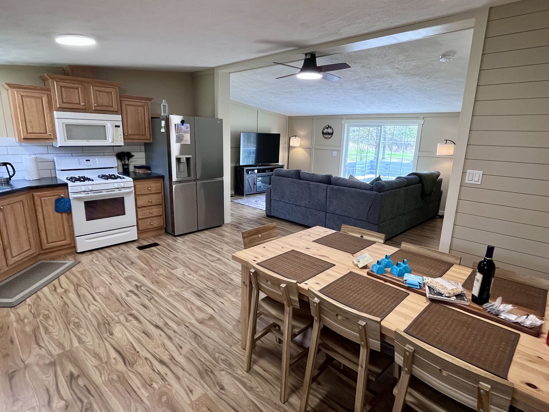 Open-concept kitchen and living room